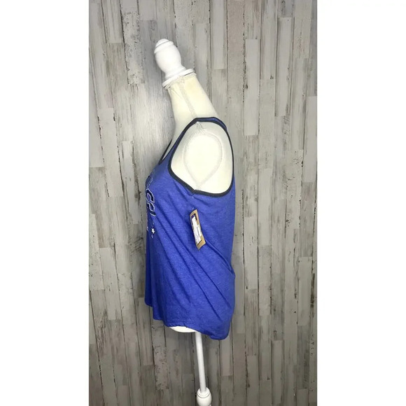 NWT Hampton University Pirates Women's Medium Blue Racerback Tank Top Sleeveless - Picture 4 of 4